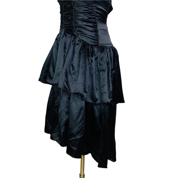 Gunne Sax Jessica McClintock 80s Tiered Sparkle Prom Dress - Picture 9 of 11